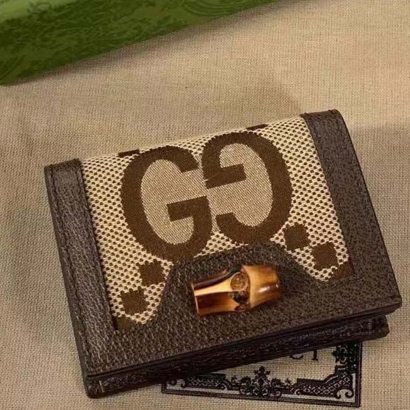 Gucci Handbags - Gucci Diana Jumbo GG Canvas Compact Wallet